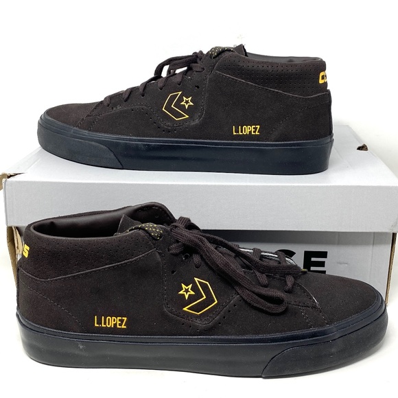 Converse Louie Lopez Pro Shoes Mid Top Suede Brown Women's Size Sneakers A01247C - Picture 2 of 10